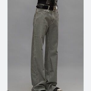 R13 Black and White Houndstooth Jane Pants